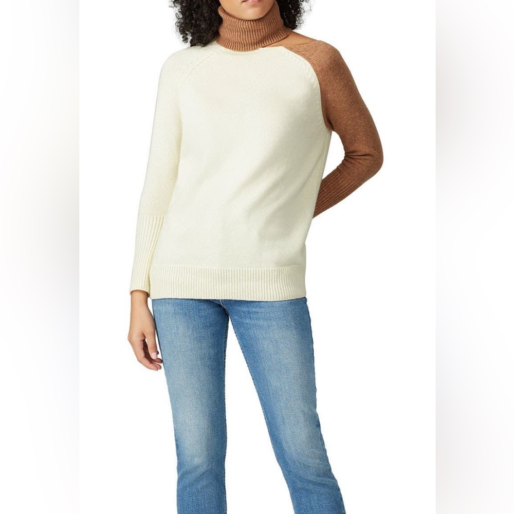 Central Park West Logan Colorblock Turtleneck